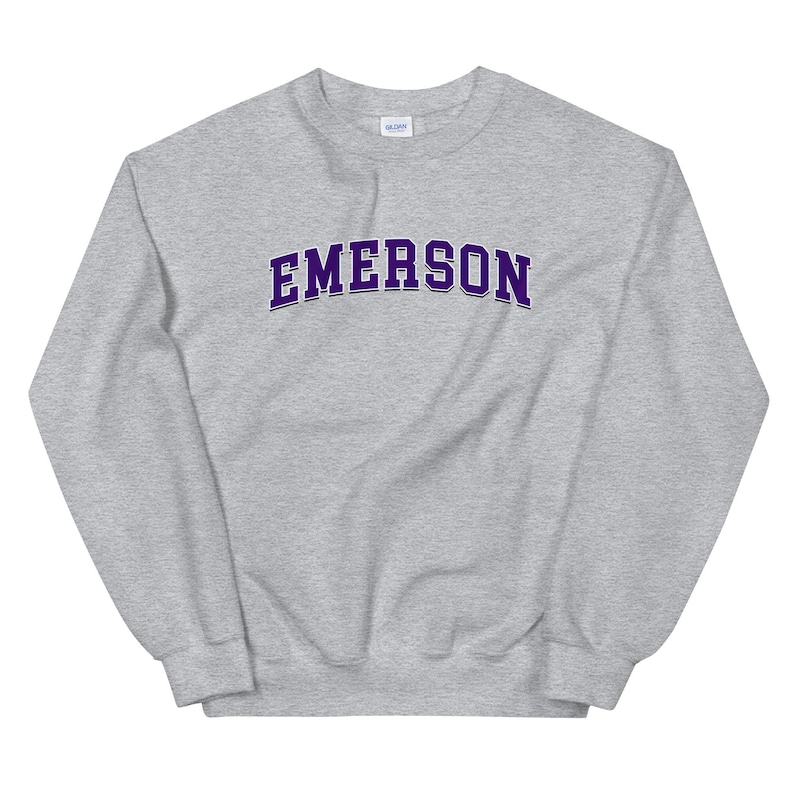 Emerson College Vintage Design Logo Crewneck Sweatshirt
