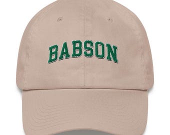 Gorra unisex con diseño vintage bordado de Babson College, gorra snapback para papá