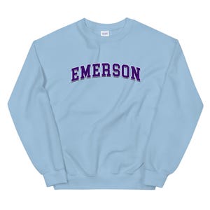 Emerson College Vintage Design Logo Crewneck Sweatshirt
