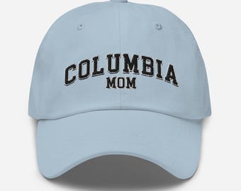 Columbia University moeder-/moederhoed – geborduurde vintage vaderpet, verstelbare snapback, uniseks college alumnicadeau