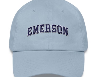 Gorra unisex con diseño vintage bordado de Emerson College, gorra snapback para papá