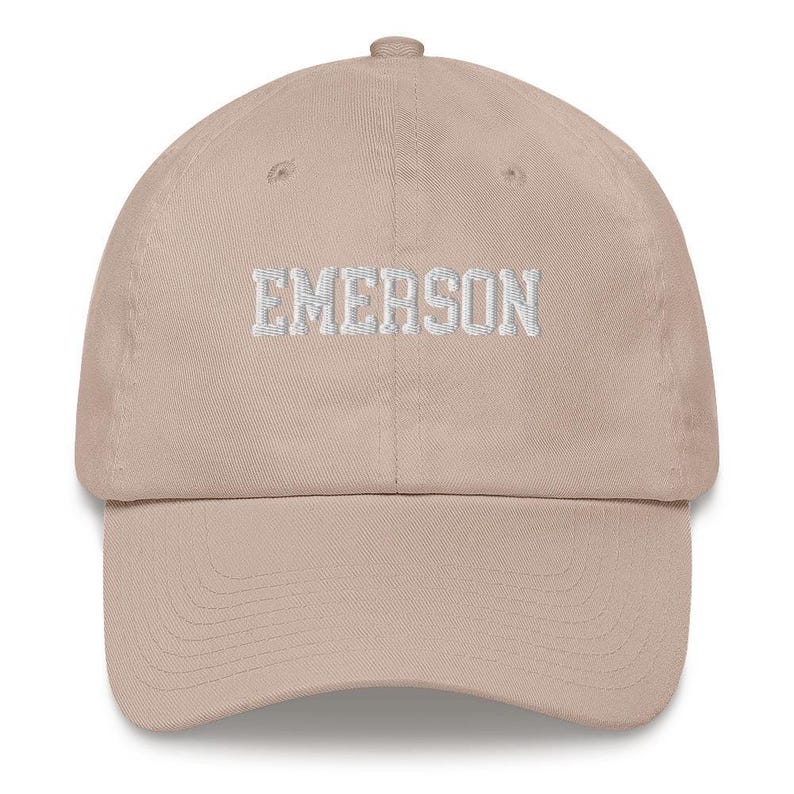Emerson College Embroidered Varsity Design Unisex Hat Cap Dad Varsity Snapback