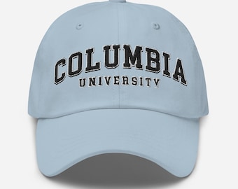 Columbia University-pet – geborduurde vintage dad-pet, verstelbare snapback, uniseks collegepet, cadeau voor alumni