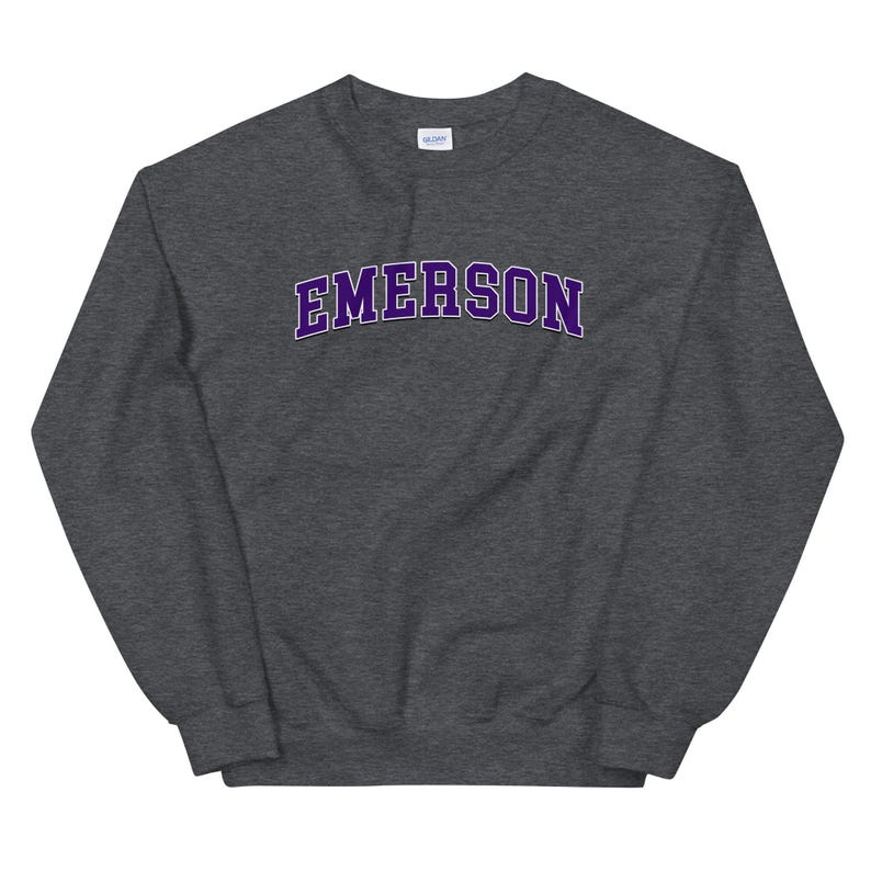Emerson College Vintage Design Logo Crewneck Sweatshirt