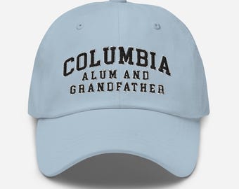 Columbia University Alumni Grandpa Hat – Embroidered Vintage Dad Cap, Adjustable Snapback, Unisex College Gift