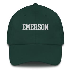 Emerson College Embroidered Varsity Design Unisex Hat Cap Dad Varsity Snapback