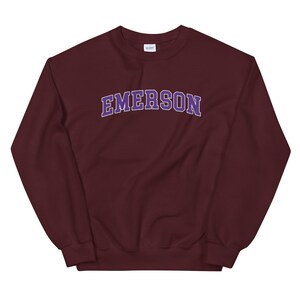 Emerson College Vintage Design Logo Crewneck Sweatshirt