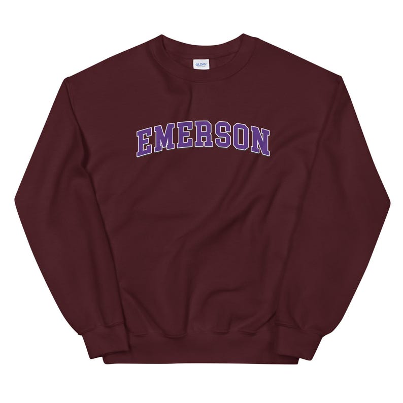 Emerson College Vintage Design Logo Crewneck Sweatshirt