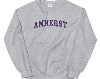 Amherst College Vintage Design Logo Crewneck Sweatshirt