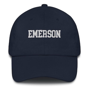 Emerson College Embroidered Varsity Design Unisex Hat Cap Dad Varsity Snapback