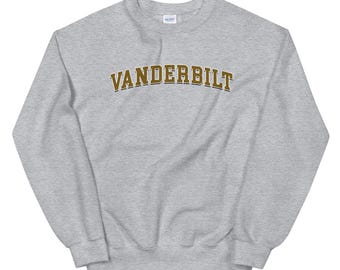 Vanderbilt Universitäts-Sweatshirt im Vintage-Design mit Rundhalsausschnitt