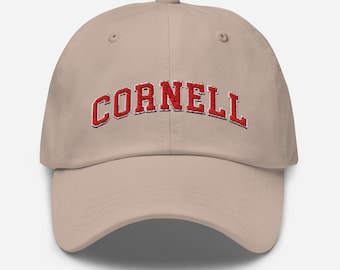 Cornell University Hat – Embroidered Vintage Dad Cap, Adjustable Snapback, Unisex College Alumni Gift