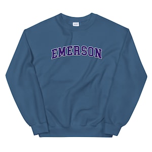 Emerson College Vintage Design Logo Crewneck Sweatshirt