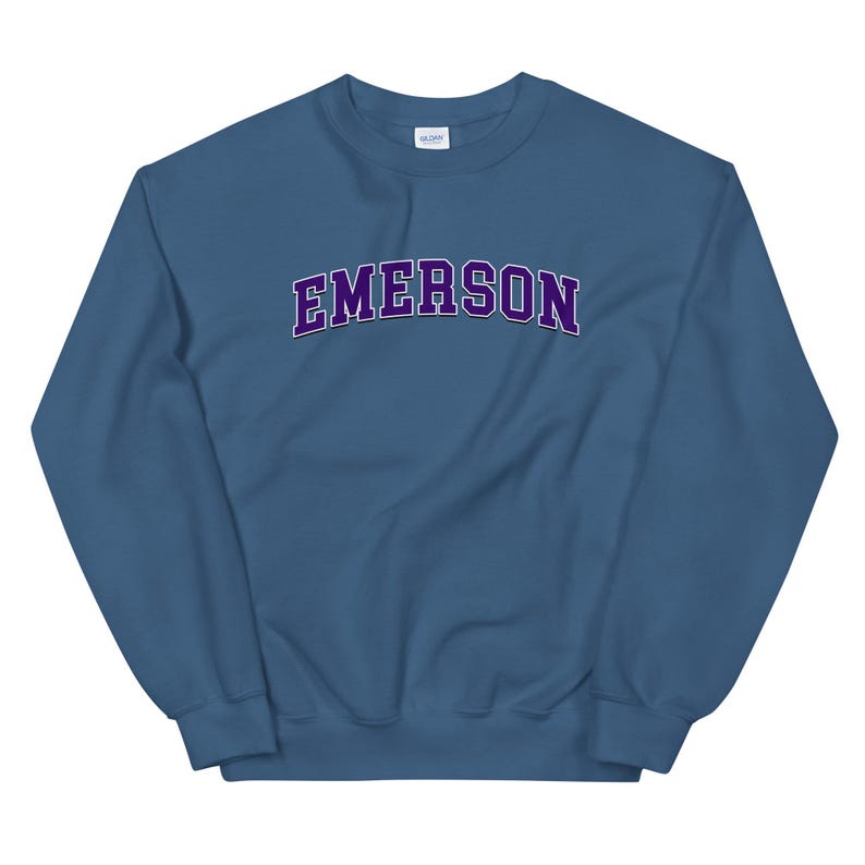 Emerson College Vintage Design Logo Crewneck Sweatshirt