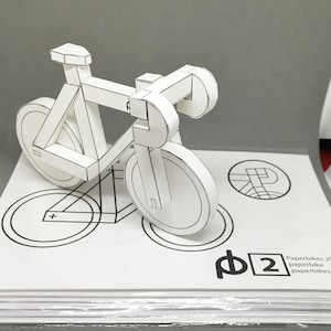 bicycle papercraft - paperbikes v2  - PRINTED fixed gear bike