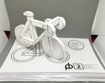 MEGA SALE! - paperbikes v2  - PRINTED fixed gear bike - papercraft bicycle