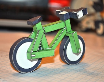 paperbikes v1.1  - XC MTB mountain paper bike - papercraft bicycle model kit