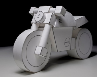 PDF model - paperbikes v101 - ducati monster - papercraft motorcycle