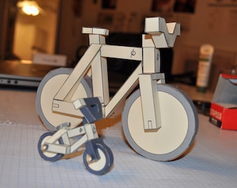 paperbikes v2L - LARGE Fixed gear FGFS paper bike - papercraft bicycle model kit