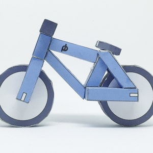 BLUE paperbikes v1 - papercraft bike paper model kit - mountain bicycle
