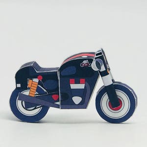 Créations 3D - Triumph Thruxton - CARTE POSTALE + kit de modèles PAPERCRAFT