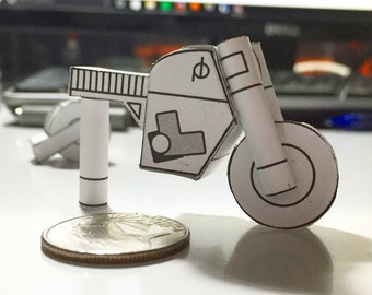 paperbikes M2 POSTCARD - PAPERCRAFT model