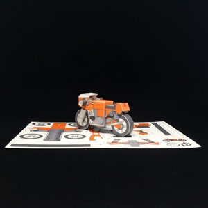 Laverda SFC750 - Maquette CARTE POSTALE / PAPERCRAFT - création de paperasserie pour motos