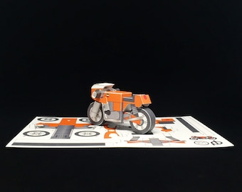 Laverda SFC750 - Model Kit POSTCARD / PAPERCRAFT  - motorcycle papercraft
