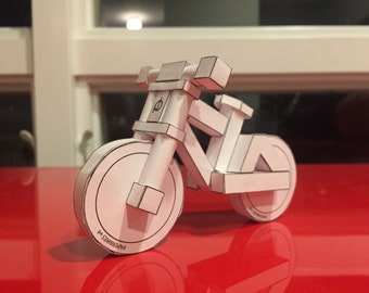 3d papercraft - paperbikes v4 - downhill and freeride papercraft model bike