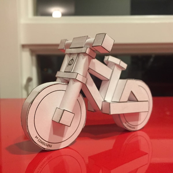 3d papercraft - paperbikes v4 - downhill and freeride papercraft model bike