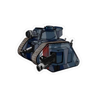 Chibi Warhammer 40k Leman Russ Demolisher Krieg | Kiss-Cut Sticker