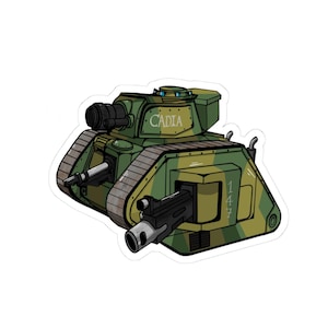 Warhammer 40k Chibi Leman Russ Demolisher Cadian | Kiss-cut Sticker