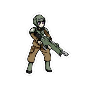 Warhammer 40k Chibi Cadian | Kiss-Cut Sticker