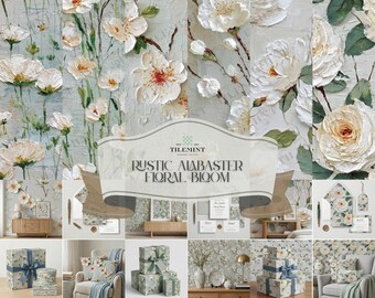 Vintage botanische Cottagecore Wildblumen Muster Bündel für Papier, Stoff und Kinderzimmer Designs