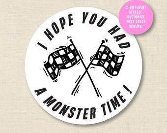 Monster Truck-bedankkaartjes voor verjaardag – aanpasbaar ontwerp (digitaal)