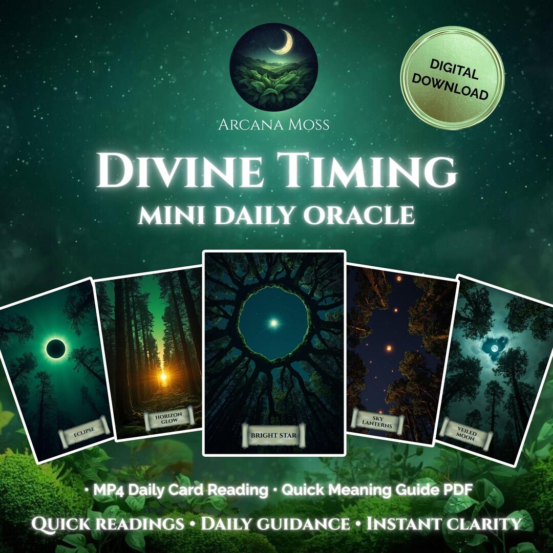 Divine Timing Mini Oracle Daily Guidance Screenshot Card Reading ...