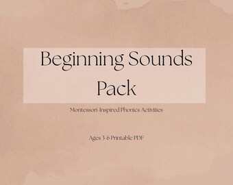 Beginning Sounds Mini Pack | Montessori Phonics Activities (Printable PDF)