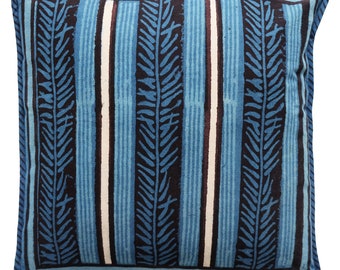 Cotton Pillow cover - Fern Stripe - 18" x 18"