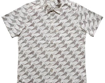 Mens Summer Shirt - Birdie - 100% cotton