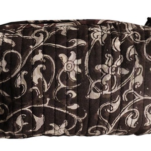 Trousse de toilette imprimée bloc main - Bronze filigrane