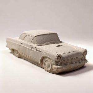Ford Thunderbird de 1955, escultura de hormigón, decoración industrial para escritorio.