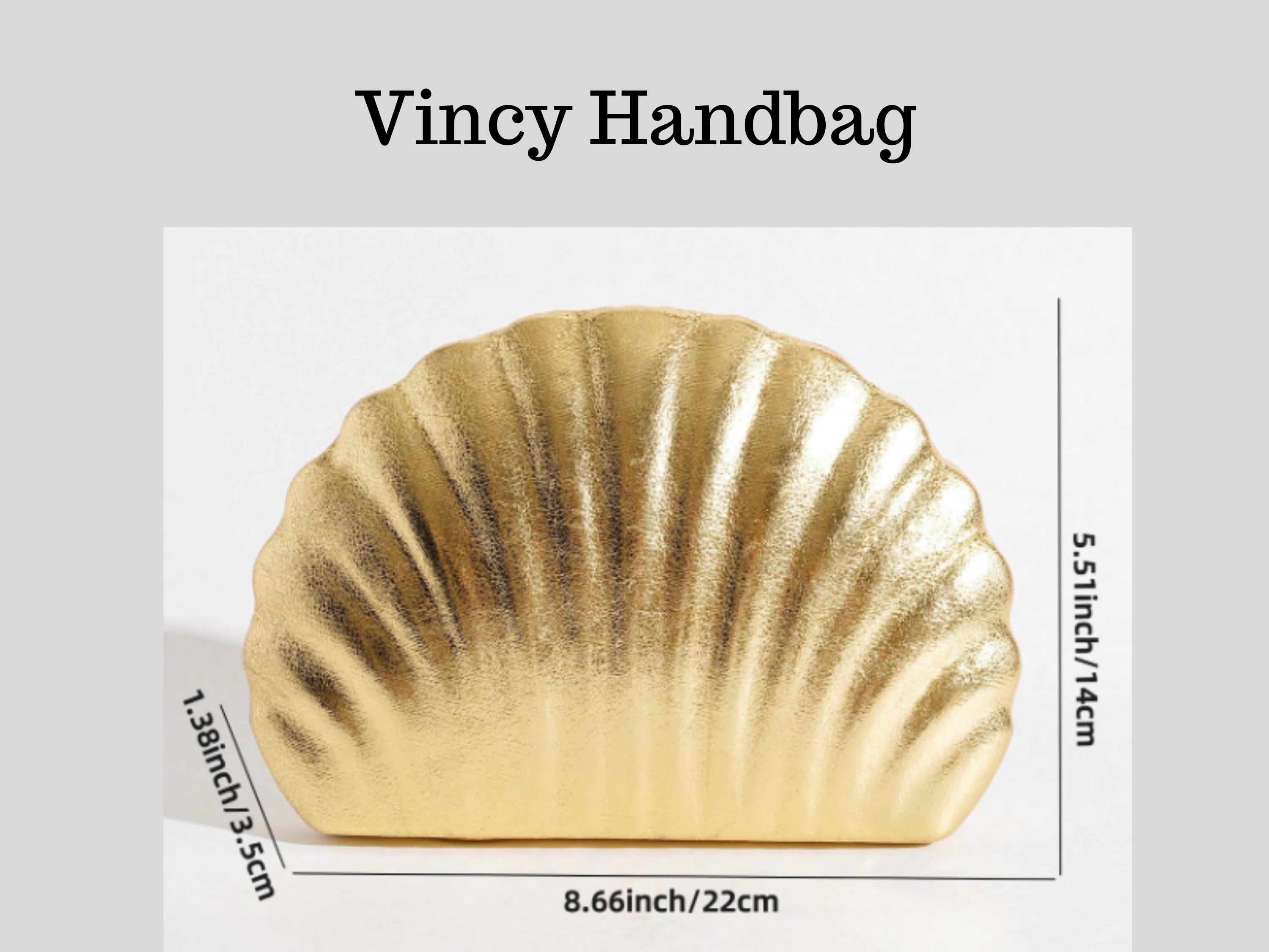 Gold Shell Clutch Bag Metal Evening Purse Sculptural Seashell Handbag ...