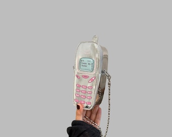 Retro Handy Crossbody Bag mit Kette - Y2K Style