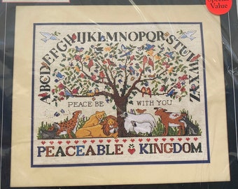 Vintage 1999 Dimensions Peaceable Kingdom 35003 Counted Cross Stitch Kit, New in Package Unopened