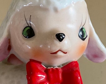 【送料込】 Vintage Japan in Made Figurine, Sheep Lamb Anthropomorphic アンティーク雑貨