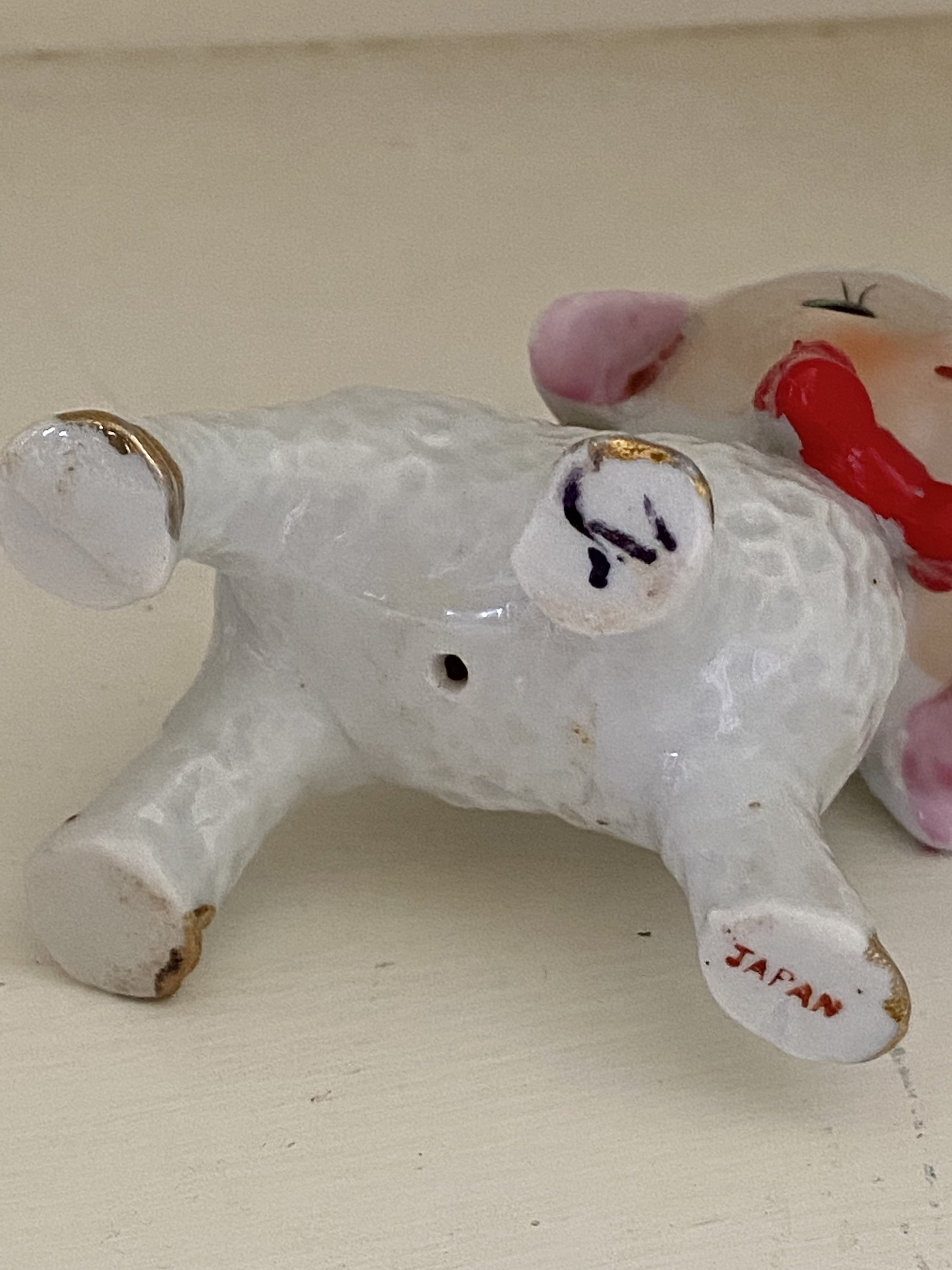 Vintage Anthropomorphic Lamb Sheep Figurine, Made in Japan