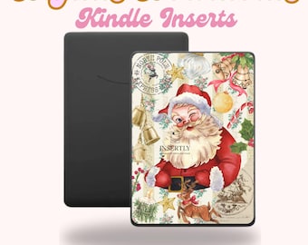 Vintage Weihnachtsstil Kindle-Einsatz | Kindle Printable | Digitaler Download