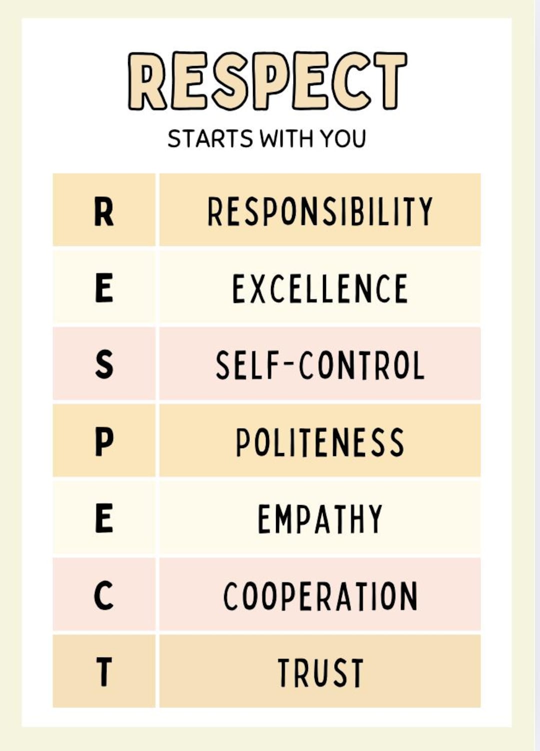 Respect Poster - Etsy