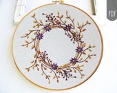 FALL WREATH PDF Hand Embroidery Pattern