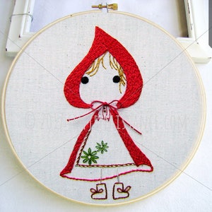 RED RIDING HOOD | Pdf Hand Embroidery Pattern